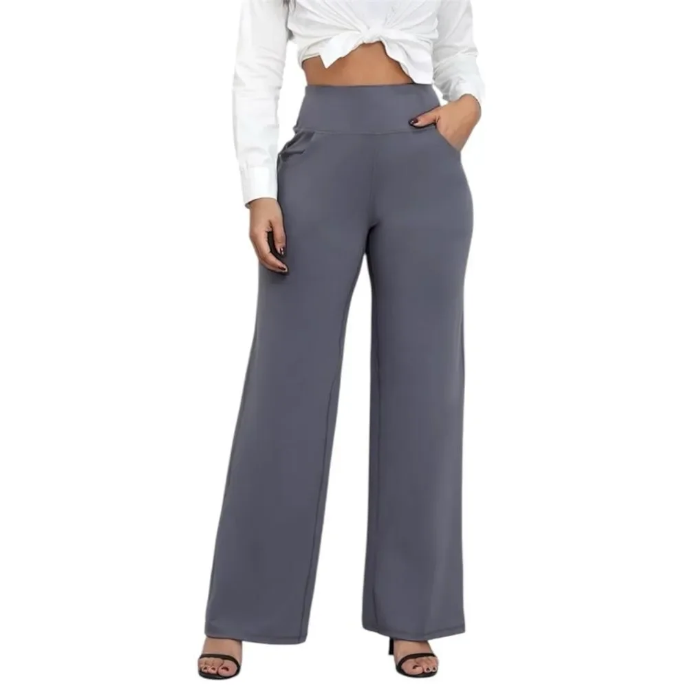 ESOFT Gray Wide Leg High-Rise Leggings XXL